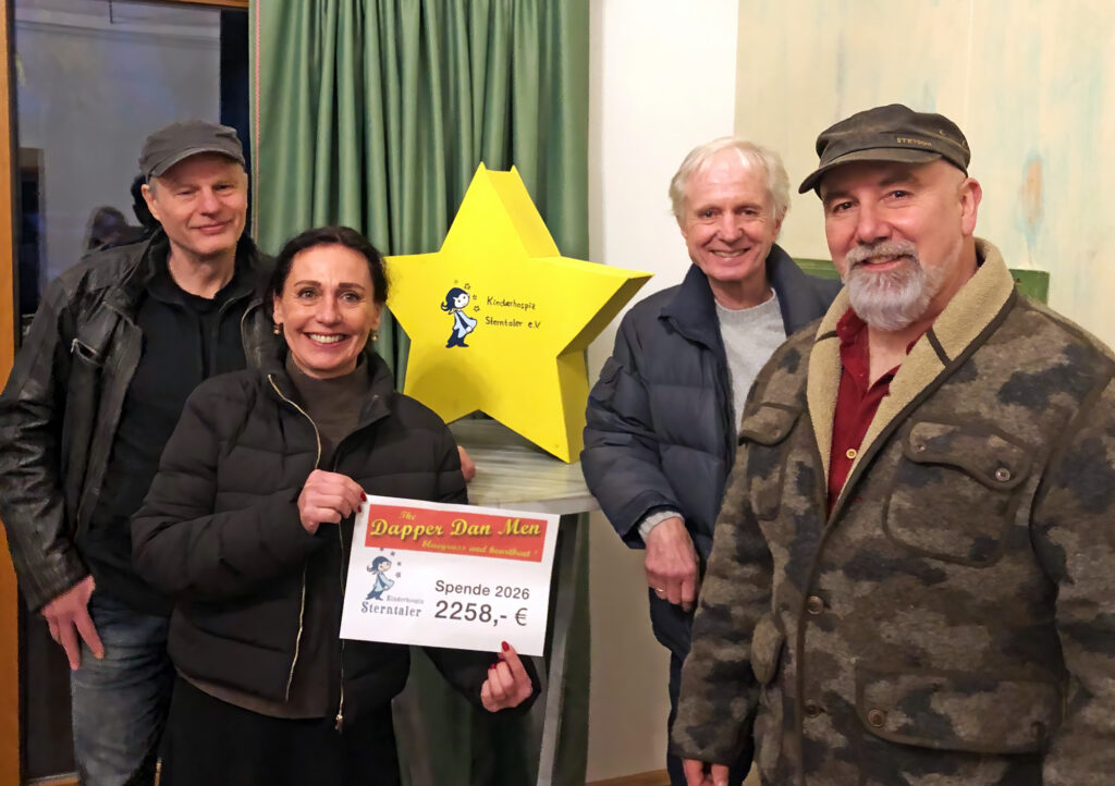 DAPPER DAN MEN did it again – Spendenübergabe an Kinderhospiz Sterntaler