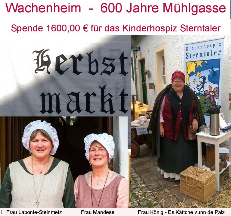 Die Veranstalter des Mühlgassenfestes und „Kättche vunn de Pfalz“ initiieren Spendenaktion fürs Kinderhospiz Sterntaler