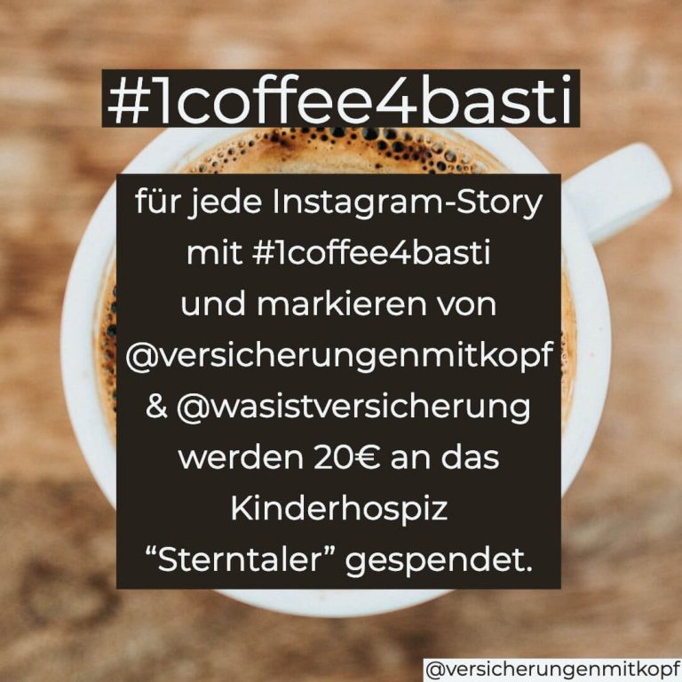 Countdown für die Spendenaktion „Einen Kaffee für Basti“